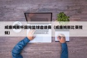 威廉姆斯杯国际篮球邀请赛（威廉姆斯比赛视频）