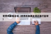 世界杯就是足球（世界杯是踢足球还是打篮球）
